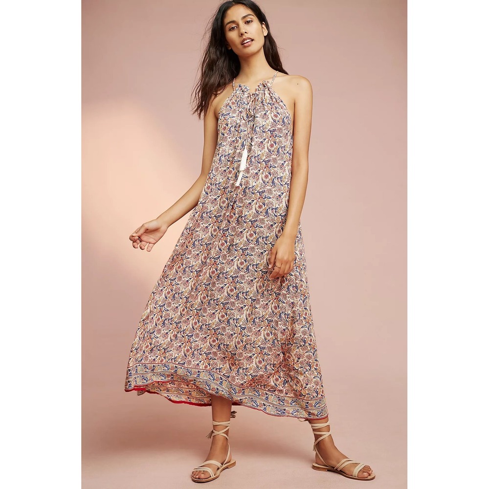 NWT!! Anthropologie Nat By NATALIE MARTIN Marlien Maxi Dress Floral Boho Large